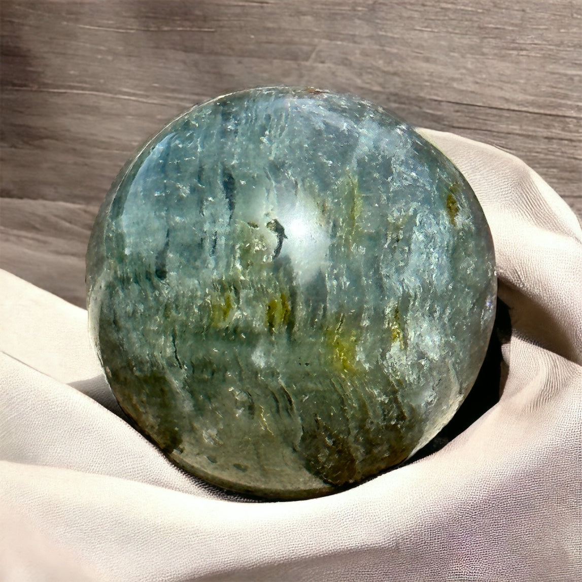 Garden quartz sphere crystal