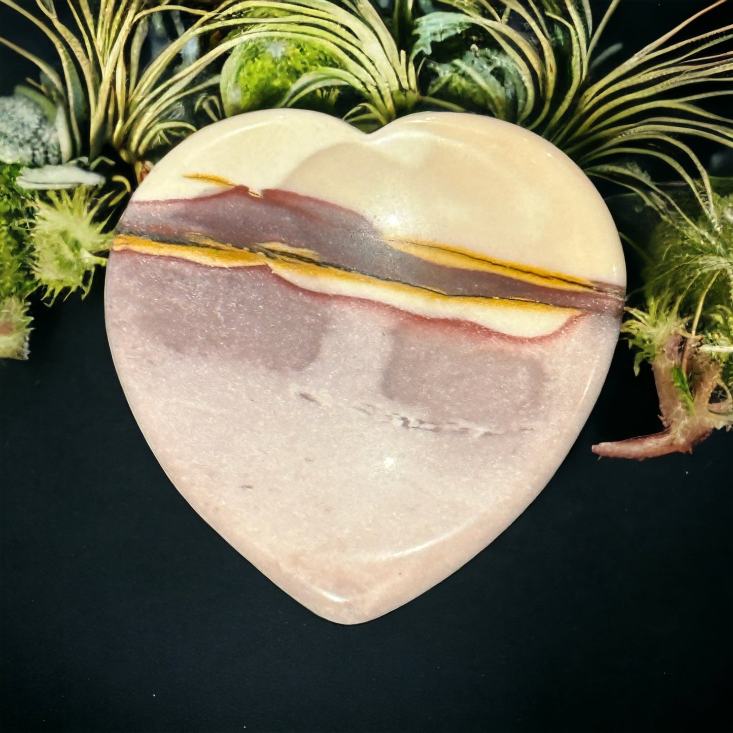 Crystal calming stone / worry stone - heart