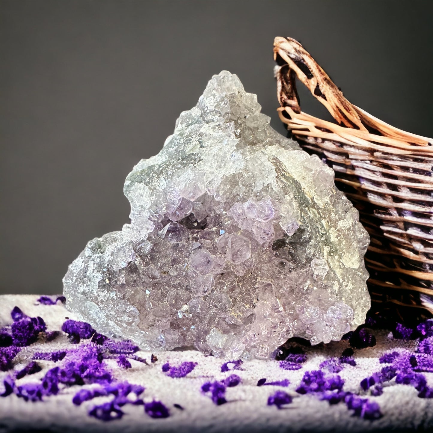 Amethyst crystal cluster