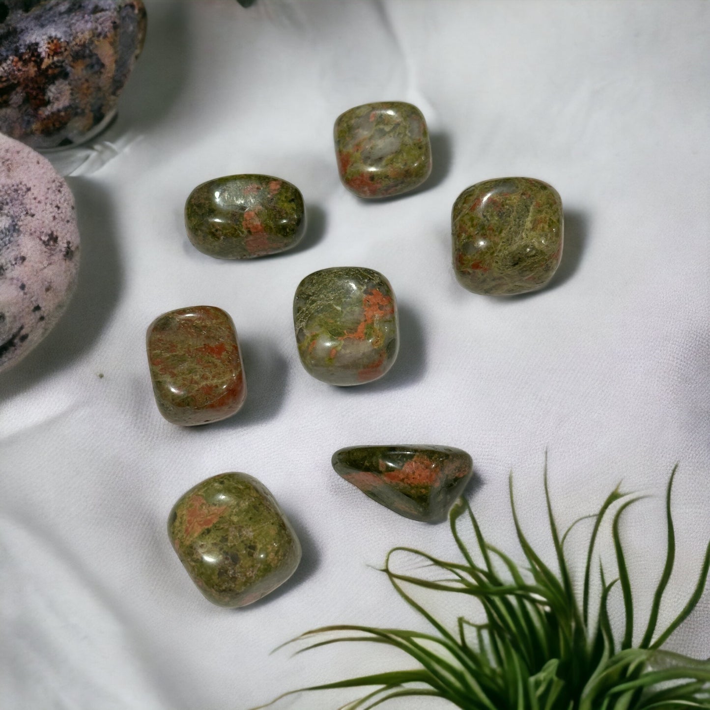 Unakite tumble crystal