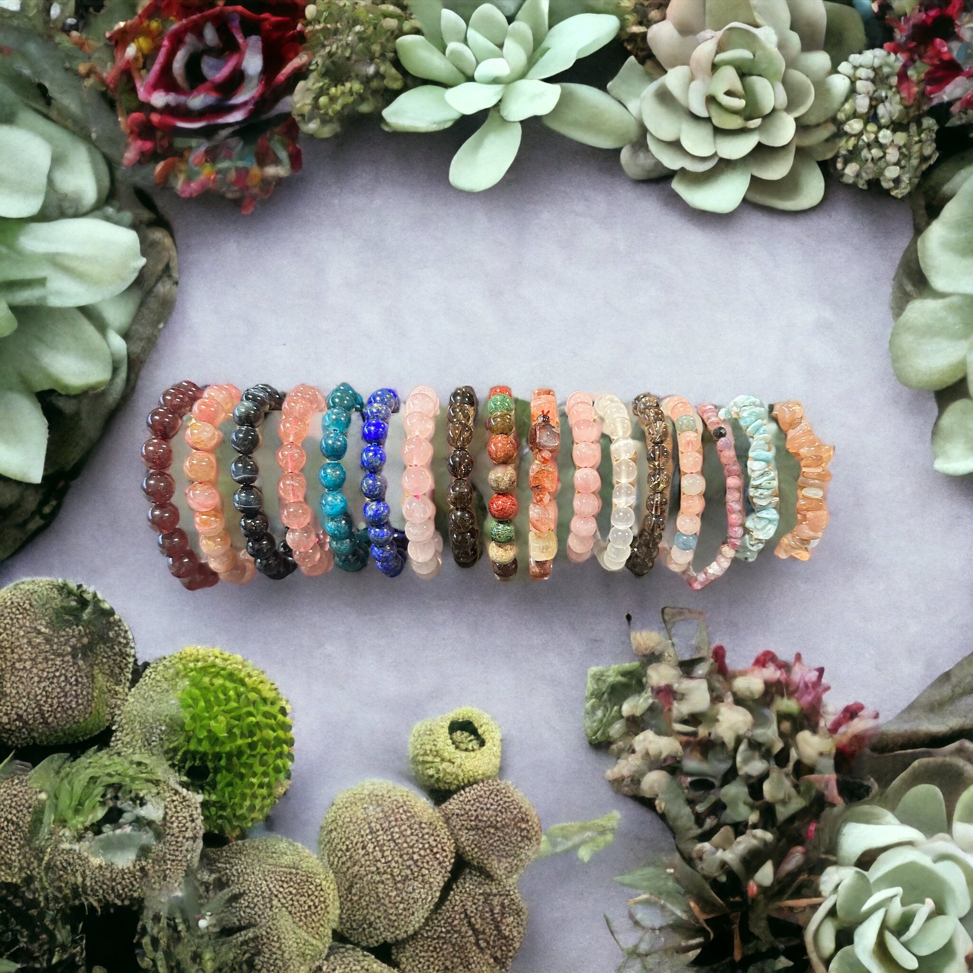 Crystal beaded bracelet