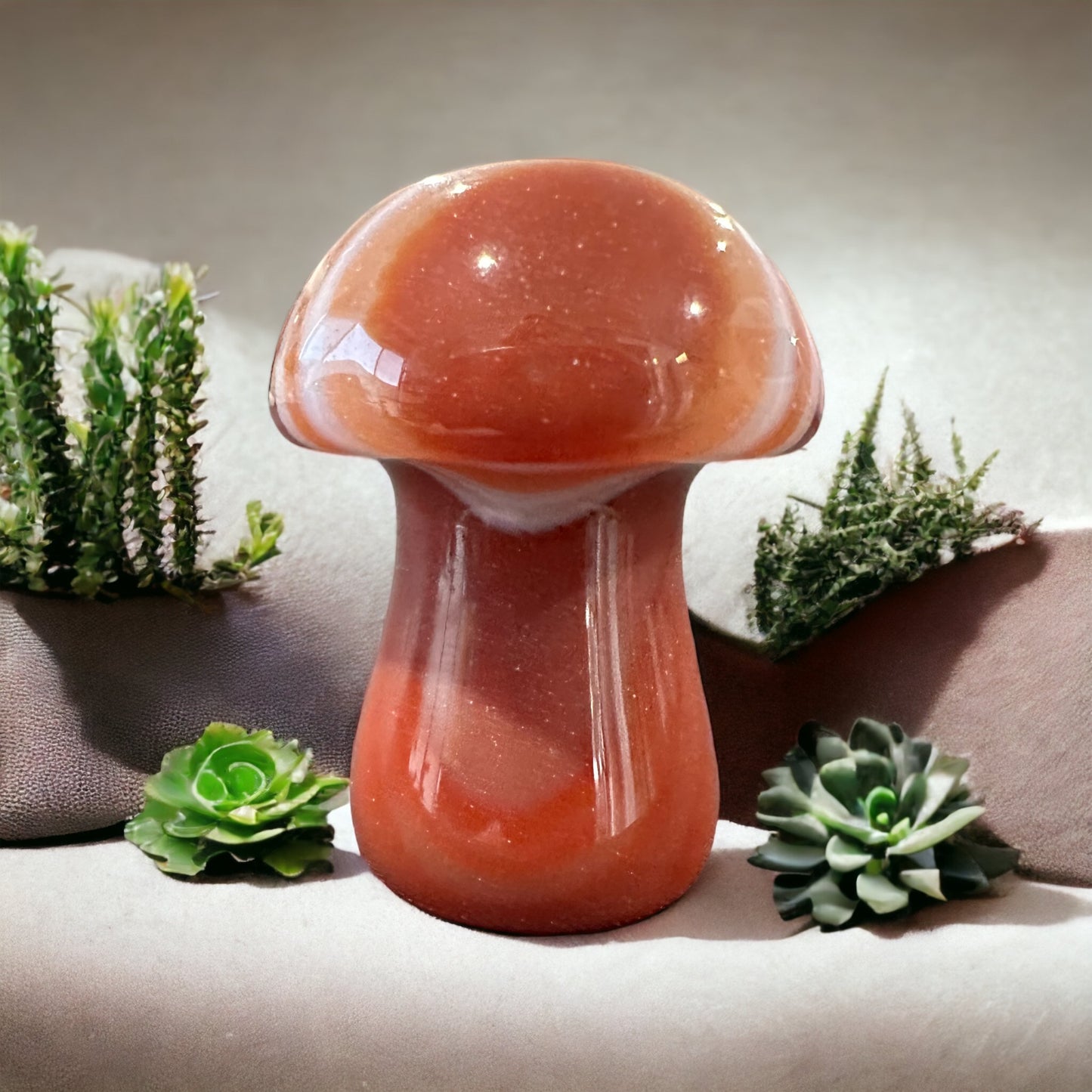 Crystal mushroom carving