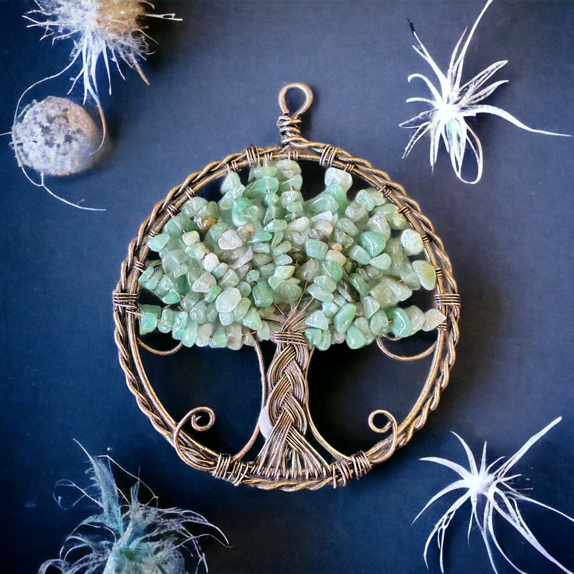 Crystal chip tree of life hanger