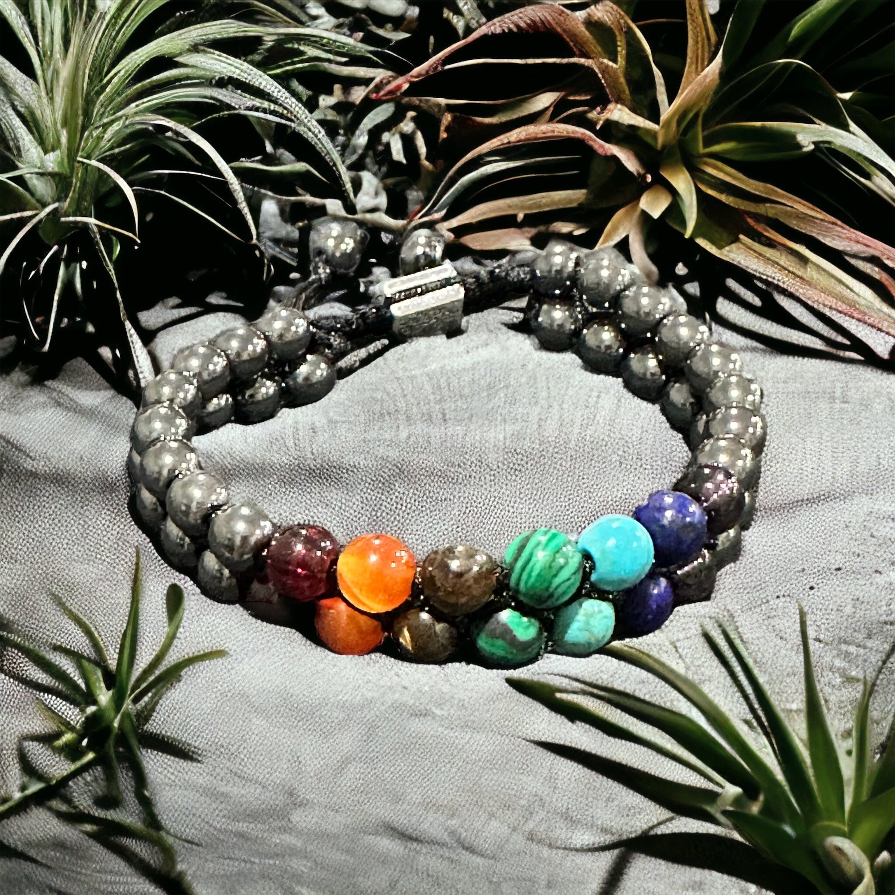 Chakra adjustable crystal bracelet