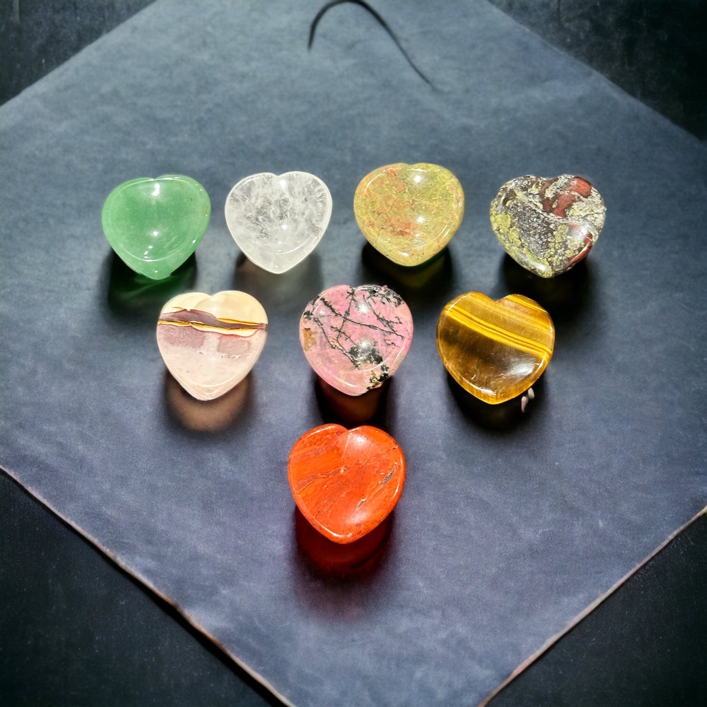 Crystal calming stone / worry stone - heart