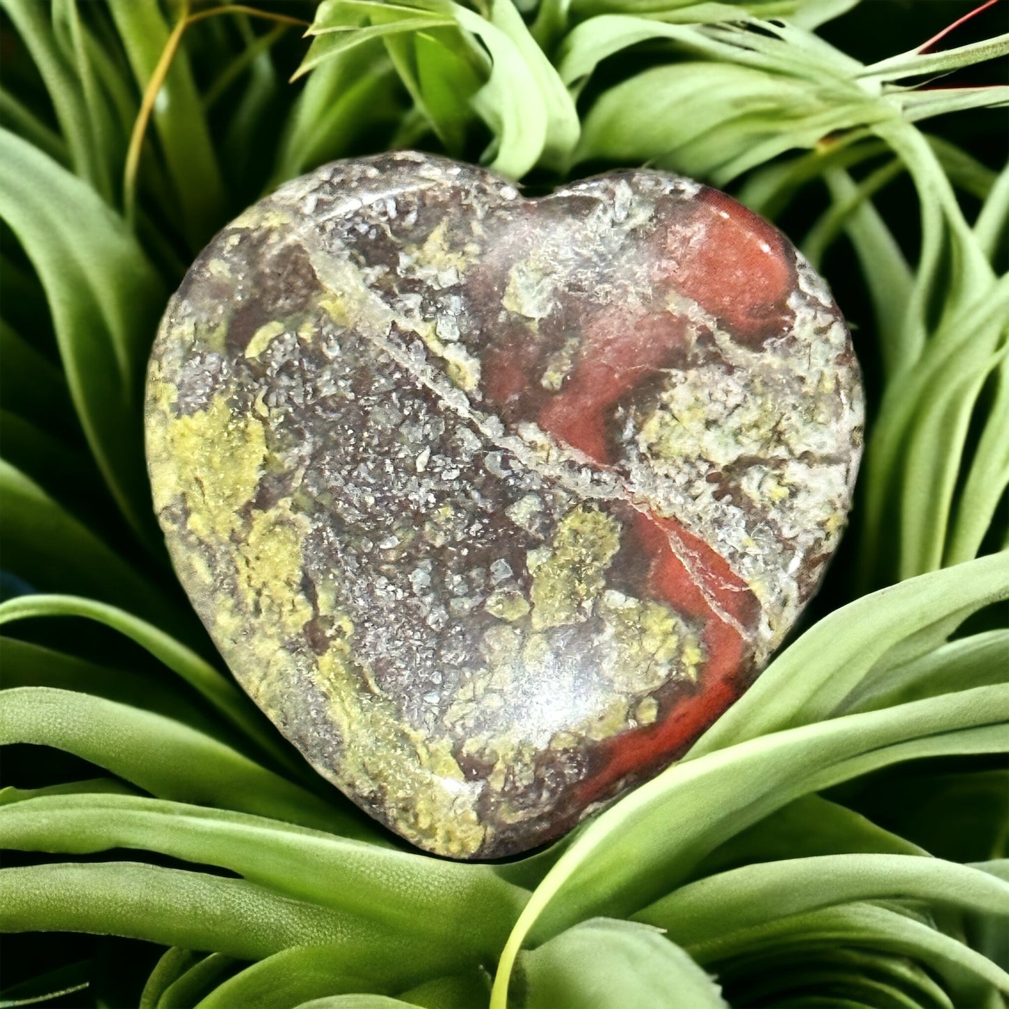 Crystal calming stone / worry stone - heart