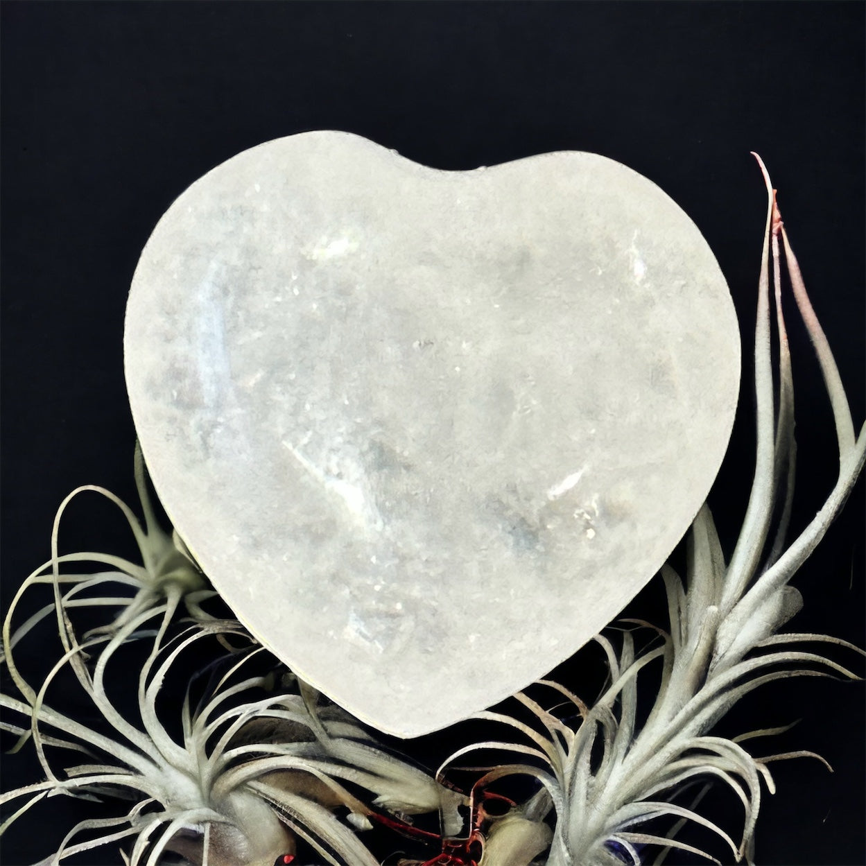 Crystal mini heart carving