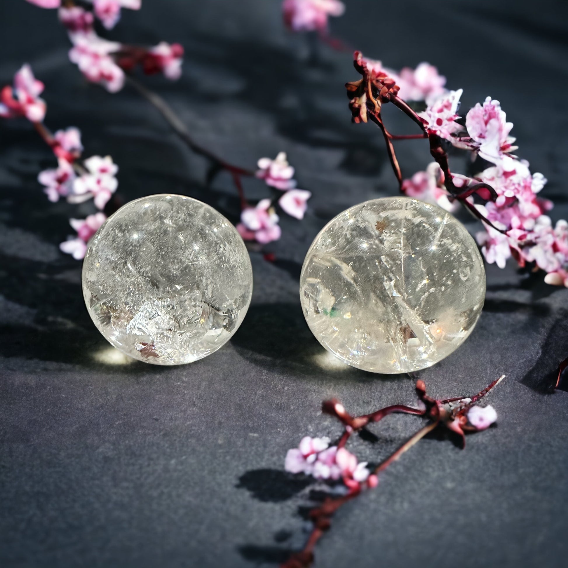 Clear quartz sphere crystal