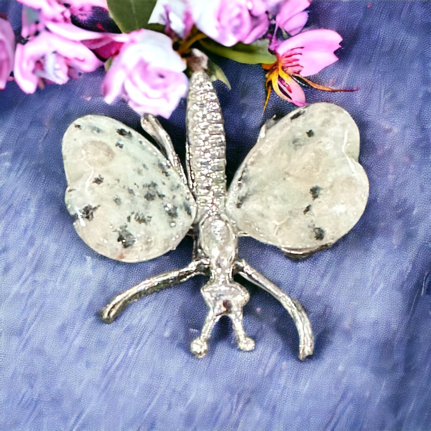 Crystal butterfly carving