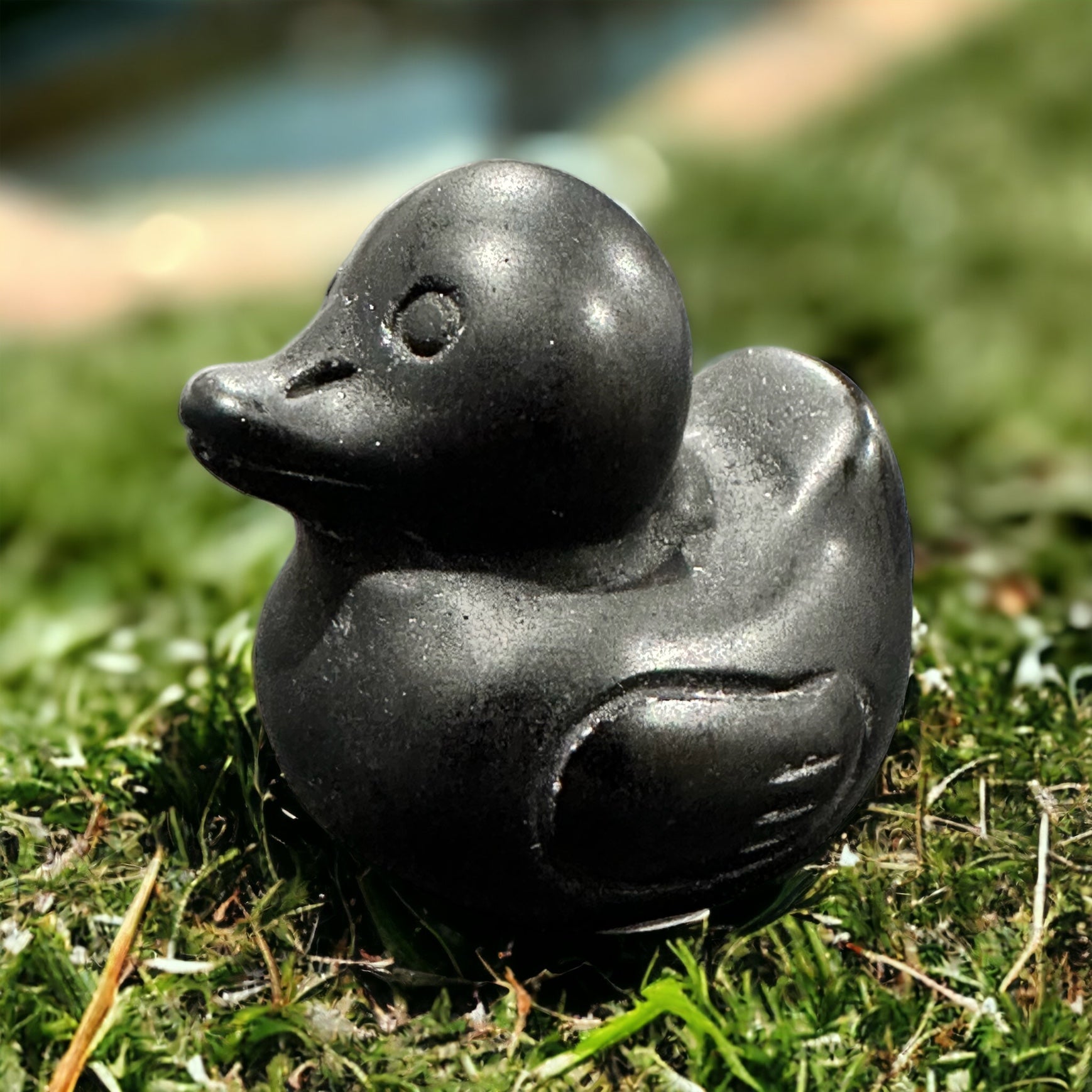 Crystal duck carving