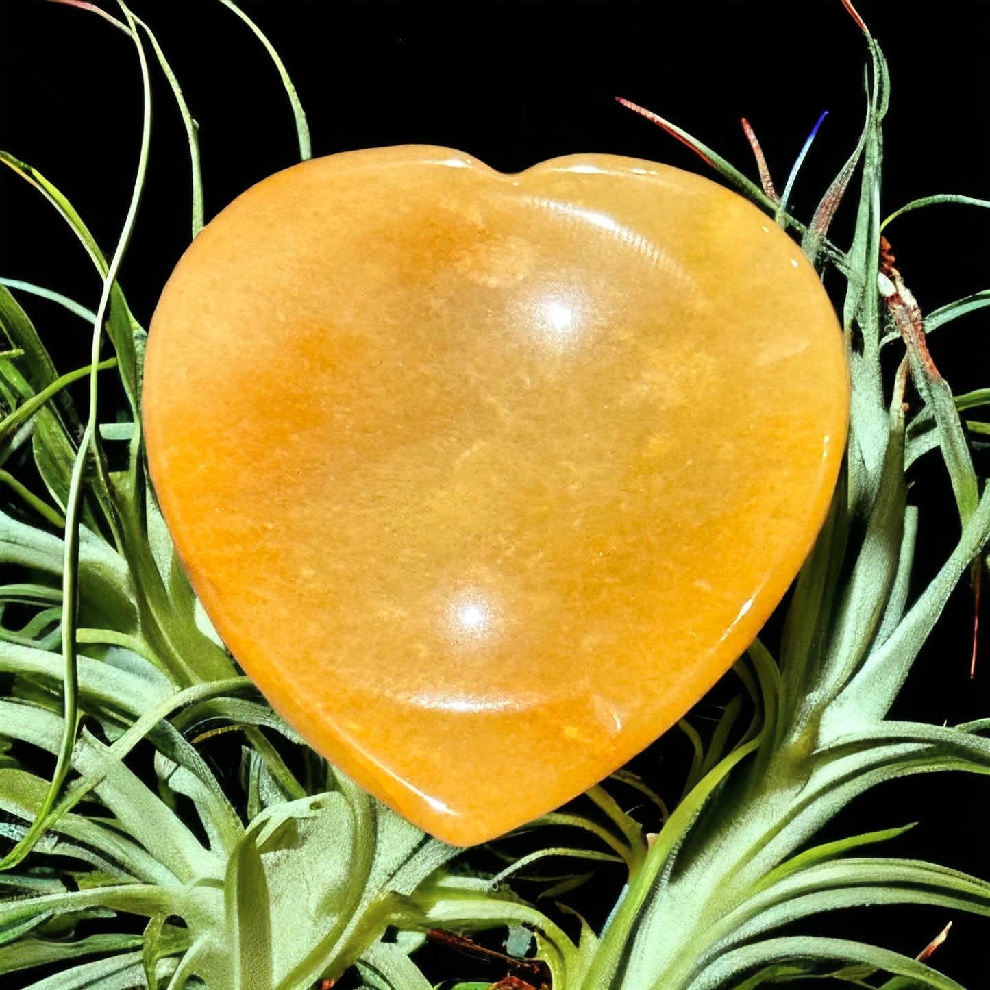 Crystal calming stone / worry stone - heart