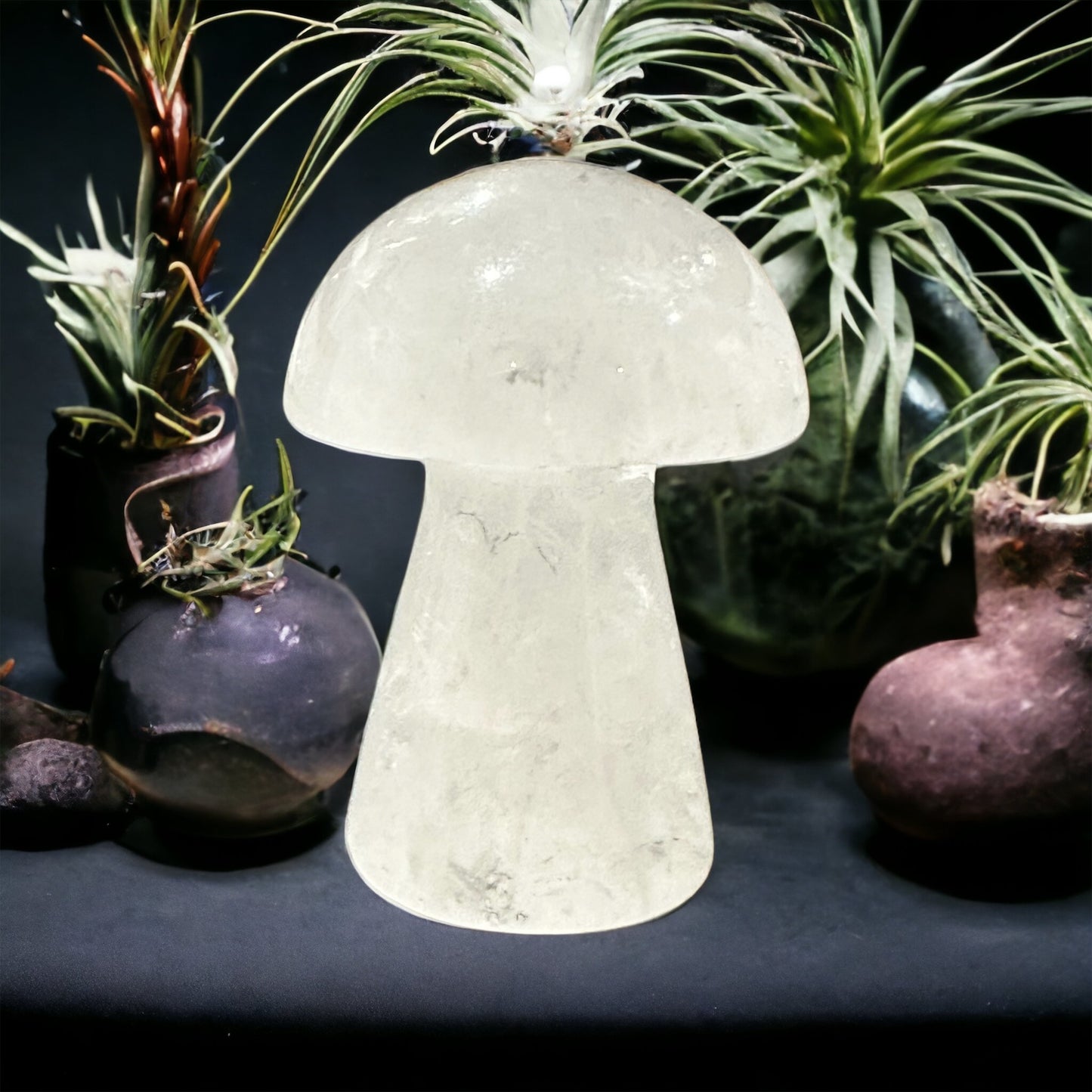 Crystal mushroom carving