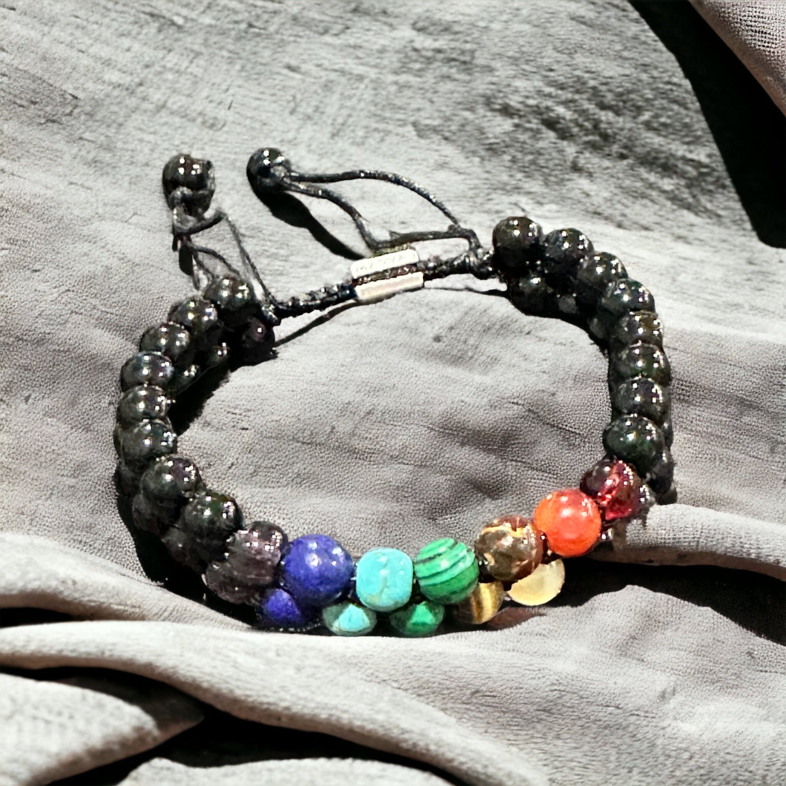 Chakra adjustable crystal bracelet