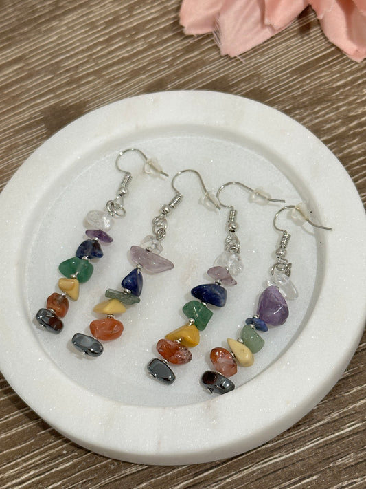 Crystal chakra earring